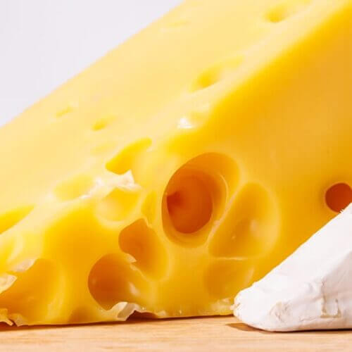 Selection of delicious cheeses